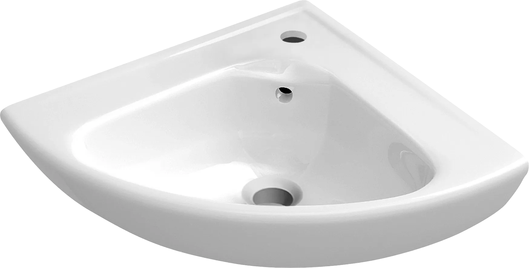 Villeroy & Boch Eck-Handwaschbecken „O.novo“ Compact 415 × 415 × 195 mm, mit Hahnlochbohrung, Hahnlochposition mittig in Weiß Alpin Villeroy & Boch Eck-Handwaschbecken „O.novo“ Compact 415 × 415 × 195 mm, mit Hahnlochbohrung, Hahnlochposition mittig in Weiß Alpin