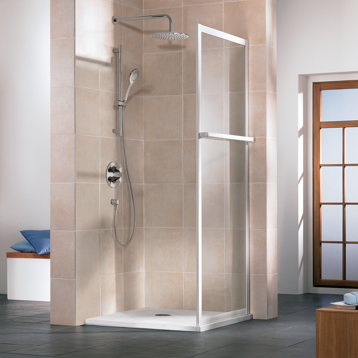 HSK Duschabtrennung „Favorit“ 75 × 160 cm gerahmte Seitenwand zur Gleit-, Falt- und Klapptür, Alu silbermatt, 131075-01-10 Sonderangebot HSK Duschabtrennung „Favorit“ 75 × 160 cm gerahmte Seitenwand zur Gleit-, Falt- und Klapptür, Alu silbermatt, 131075-01-10 Sonderangebot