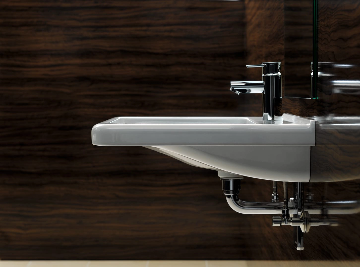 Wandwaschtisch „Renova Comfort Square“, rechteckig 60 × 55 cm Wandwaschtisch „Renova Comfort Square“, rechteckig 60 × 55 cm