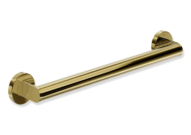 HEWI Haltegriff System 900, Edelstahl PVD gold glänzend, Achsmaß 457 mm, Tiefe 70 mm, Stangendurchmesser 32 mm