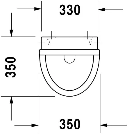 Urinal Starck 3, Zulauf von hinten absaugend, ohne Deckel, ohne Fliege, weiß