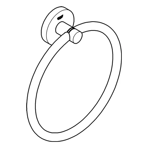 Grohe Essentials Handtuchring 40365_1, nickel gebürstet Grohe Essentials Handtuchring 40365_1, nickel gebürstet