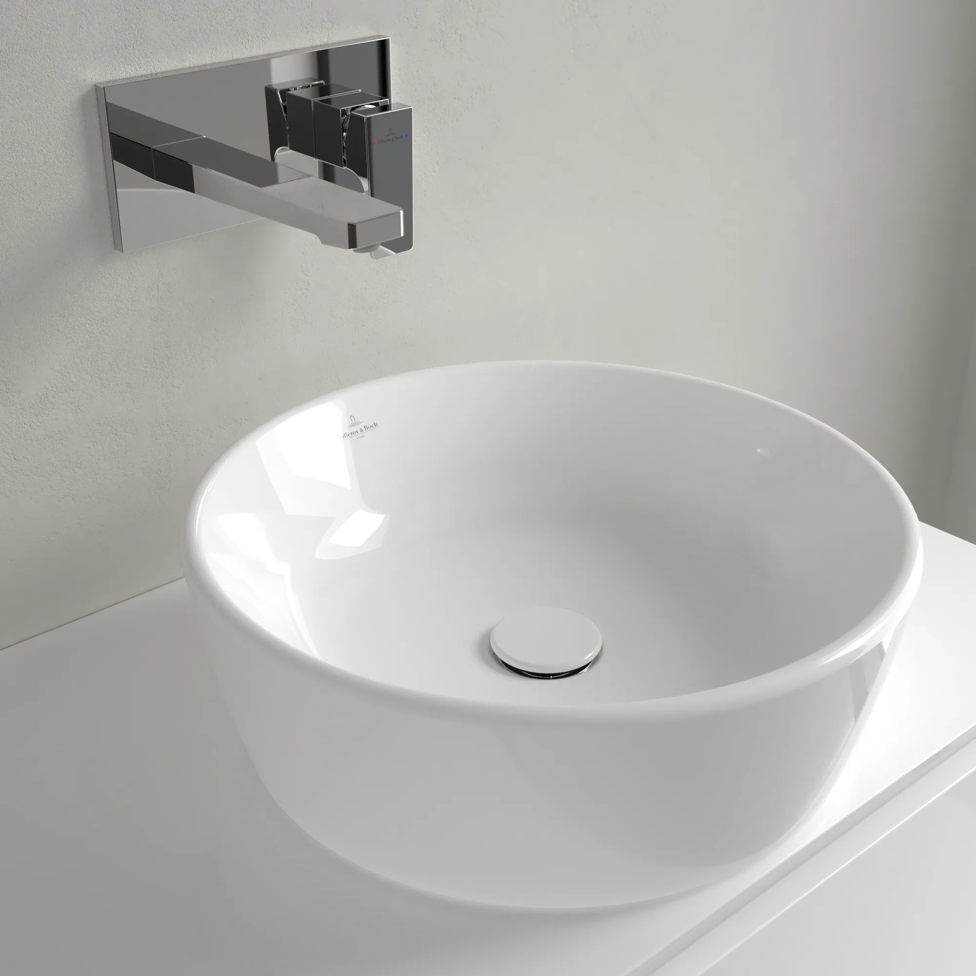 Villeroy & Boch Aufsatzwaschtisch „Architectura“ ⌀ 450 mm, ohne Hahnlochbohrung