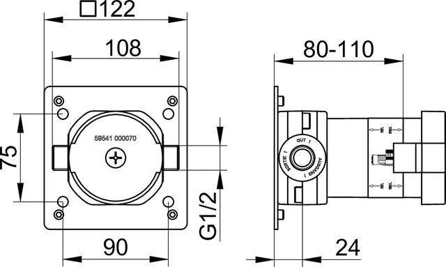 IXMO 59541000070 UP Funktionseinheit DN15 für Absperrventil