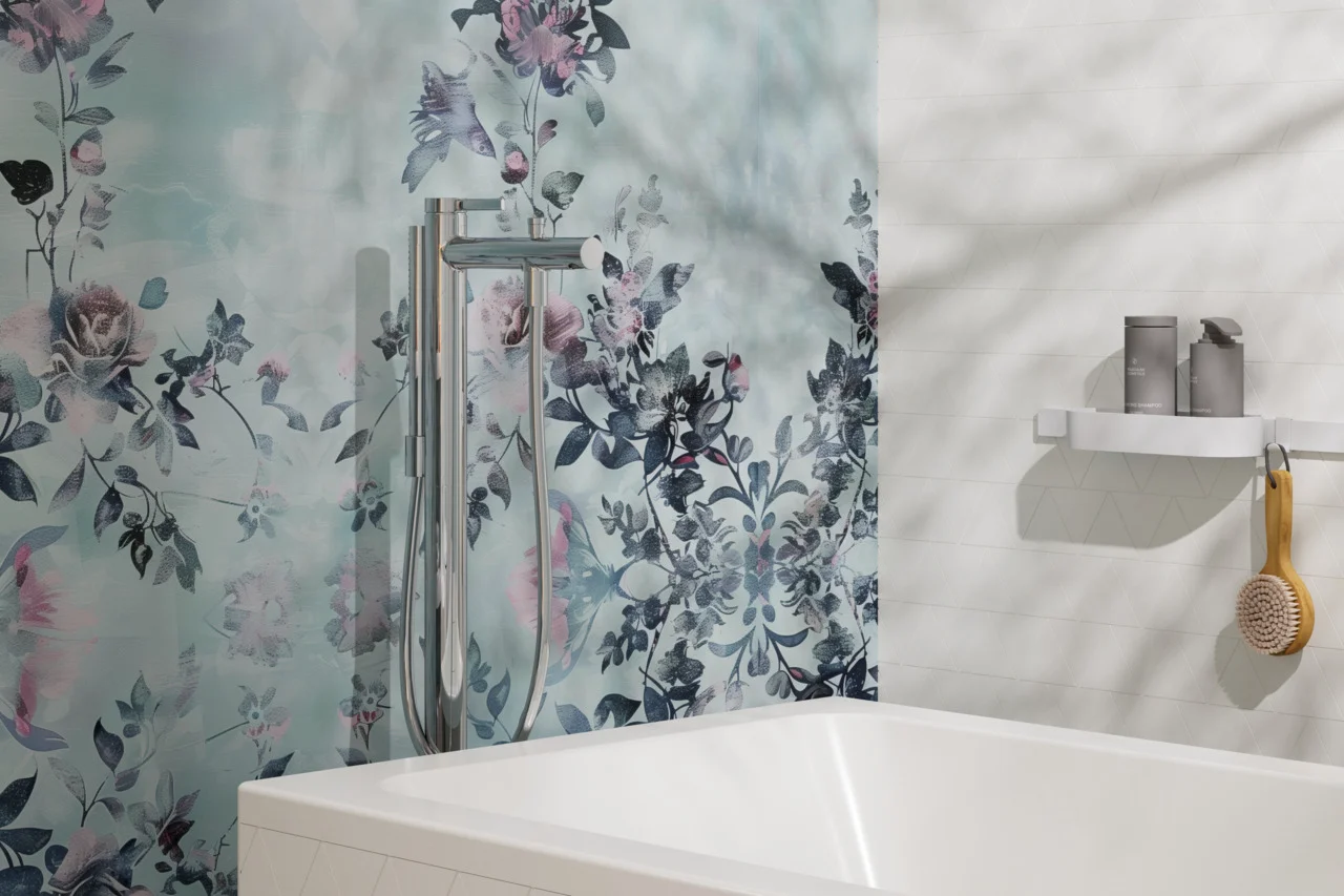 Hansgrohe Zesis S Einhebel-Wannenmischer bodenstehend Chrom, Ausladung 208 mm, Normalstrahl, PowderRain-Handbrause, max. Durchfluss 21 l/min Hansgrohe Zesis S Einhebel-Wannenmischer bodenstehend Chrom, Ausladung 208 mm, Normalstrahl, PowderRain-Handbrause, max. Durchfluss 21 l/min