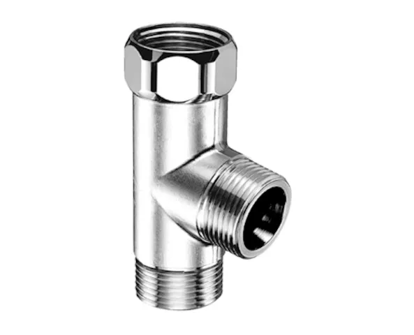 T-Stück, Überwurfmutter DN 20 G 3/4 IG, 2x DN 20 G 3/4 AG, chrom