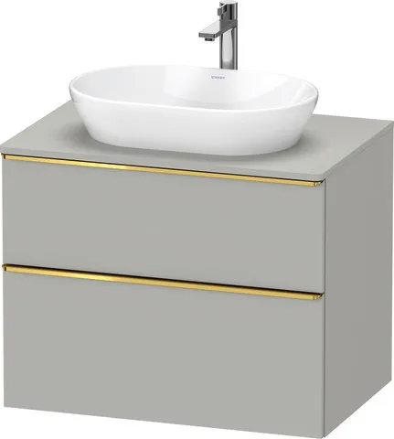 Duravit Waschtischunterschrank wandhängend „D-Neo“ 80 × 66,4 × 55 cm in Betongrau Matt