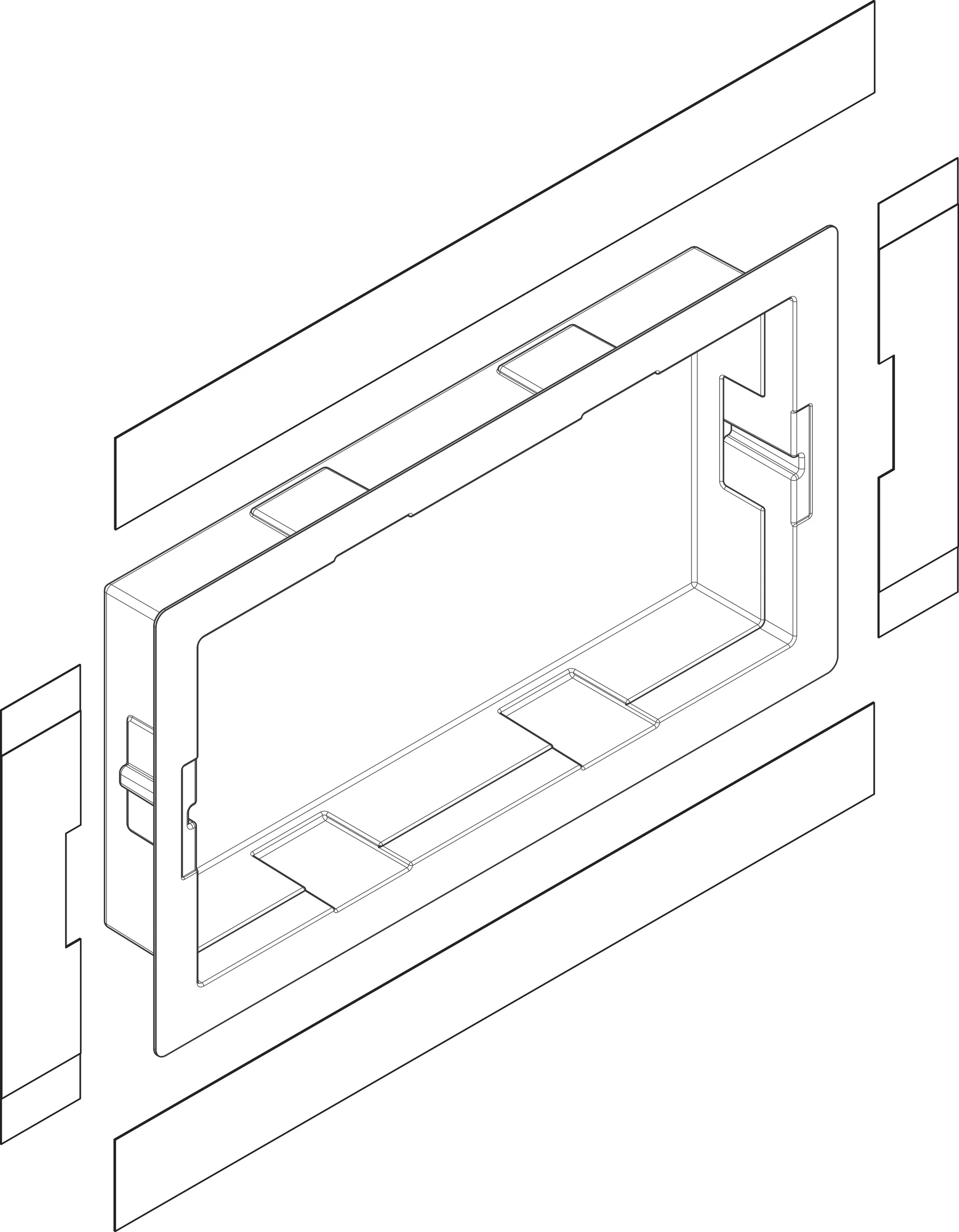 Hansgrohe Black Box Wandnische XtraStoris 300x600x100 mm