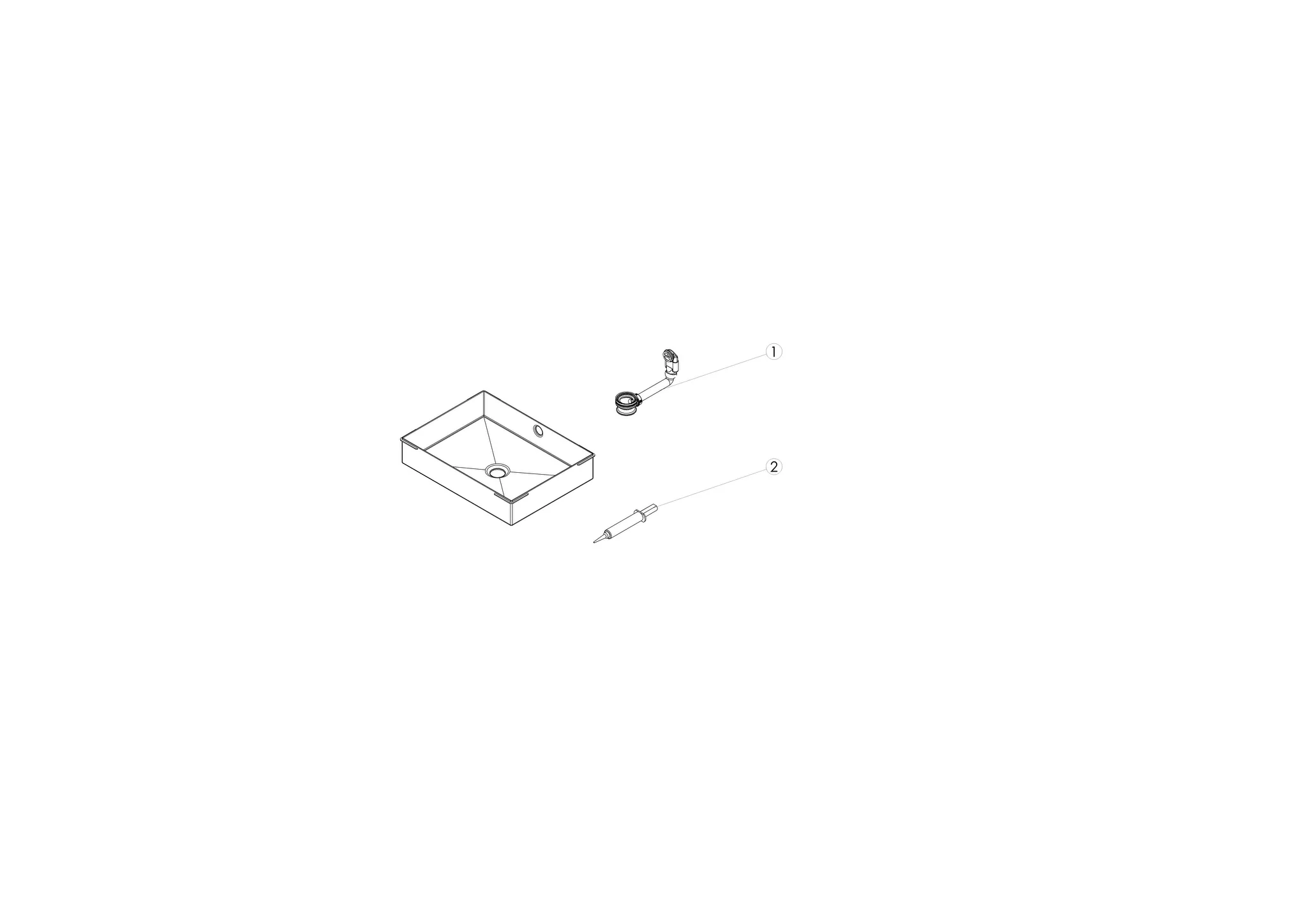 Waschbecken „ME-Serie“ 544 × 419 × 111 mm mit ProShield