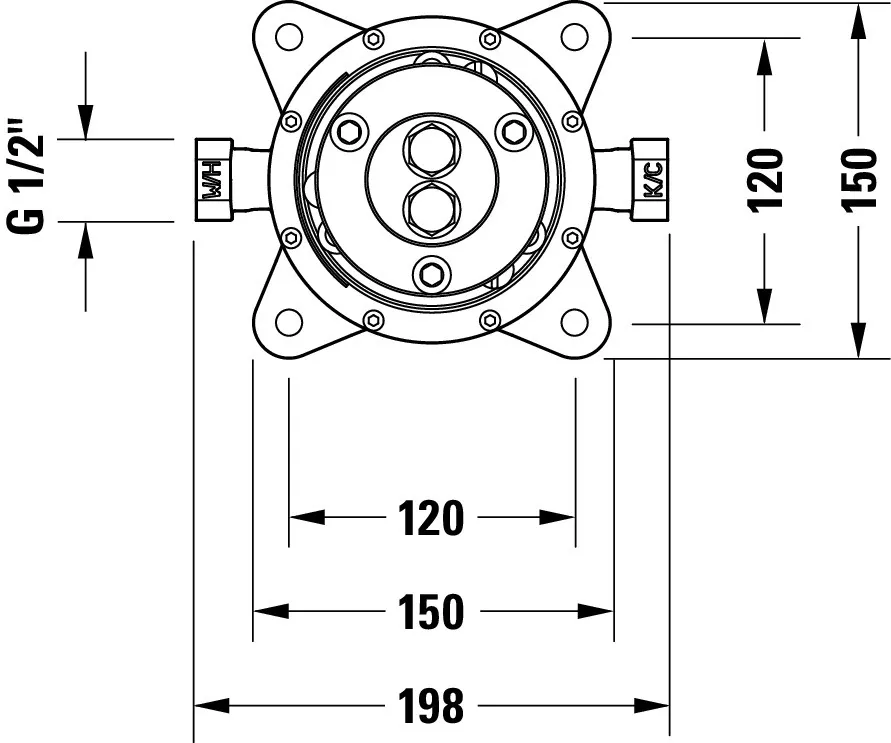 Grundkörper UP bodenstehend G1/2″