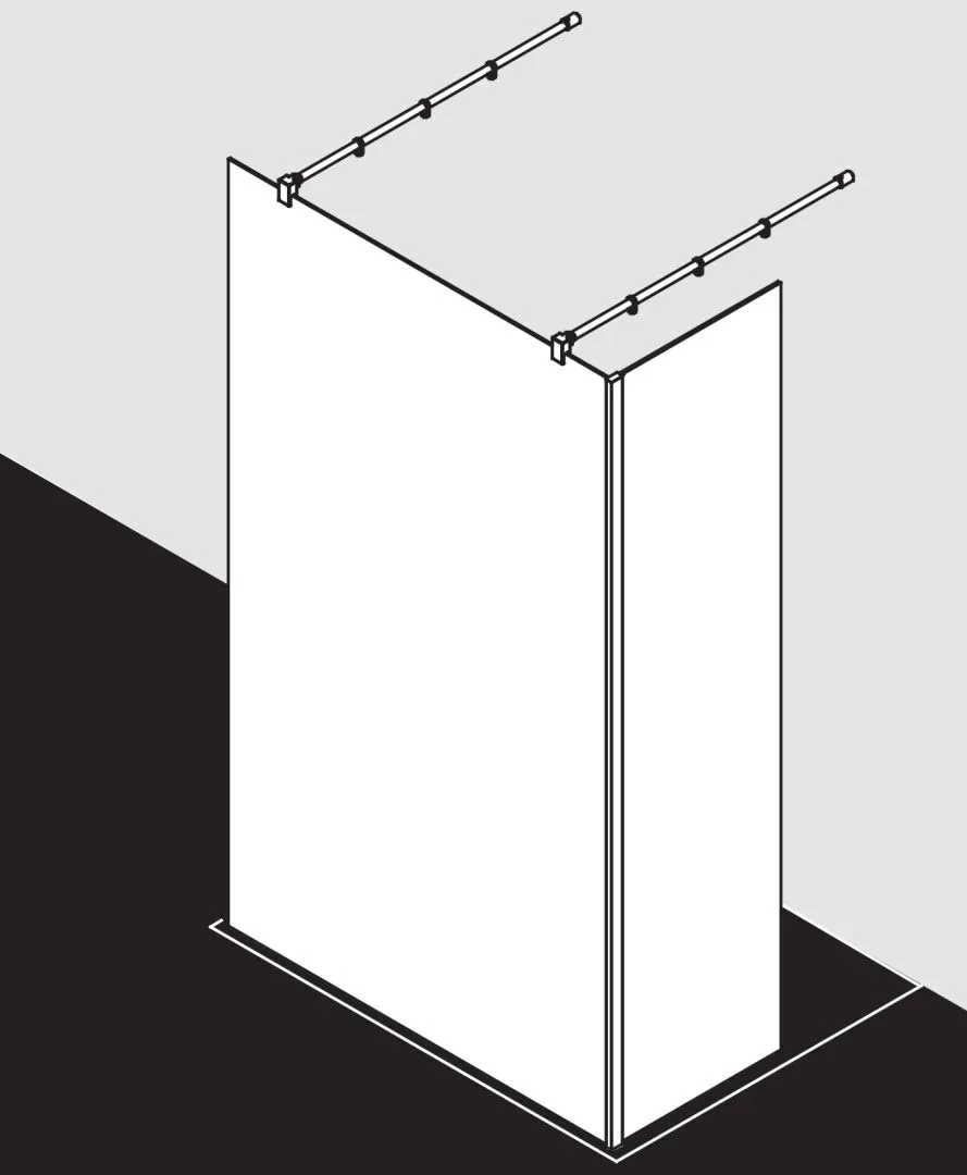 Kermi Duschdesign Walk-In-Duschkabine „WALK-IN XB“ Glas Klar, Profile Silber Hochglanz, BV: 1200 - 1200 mm H: 2000 mm