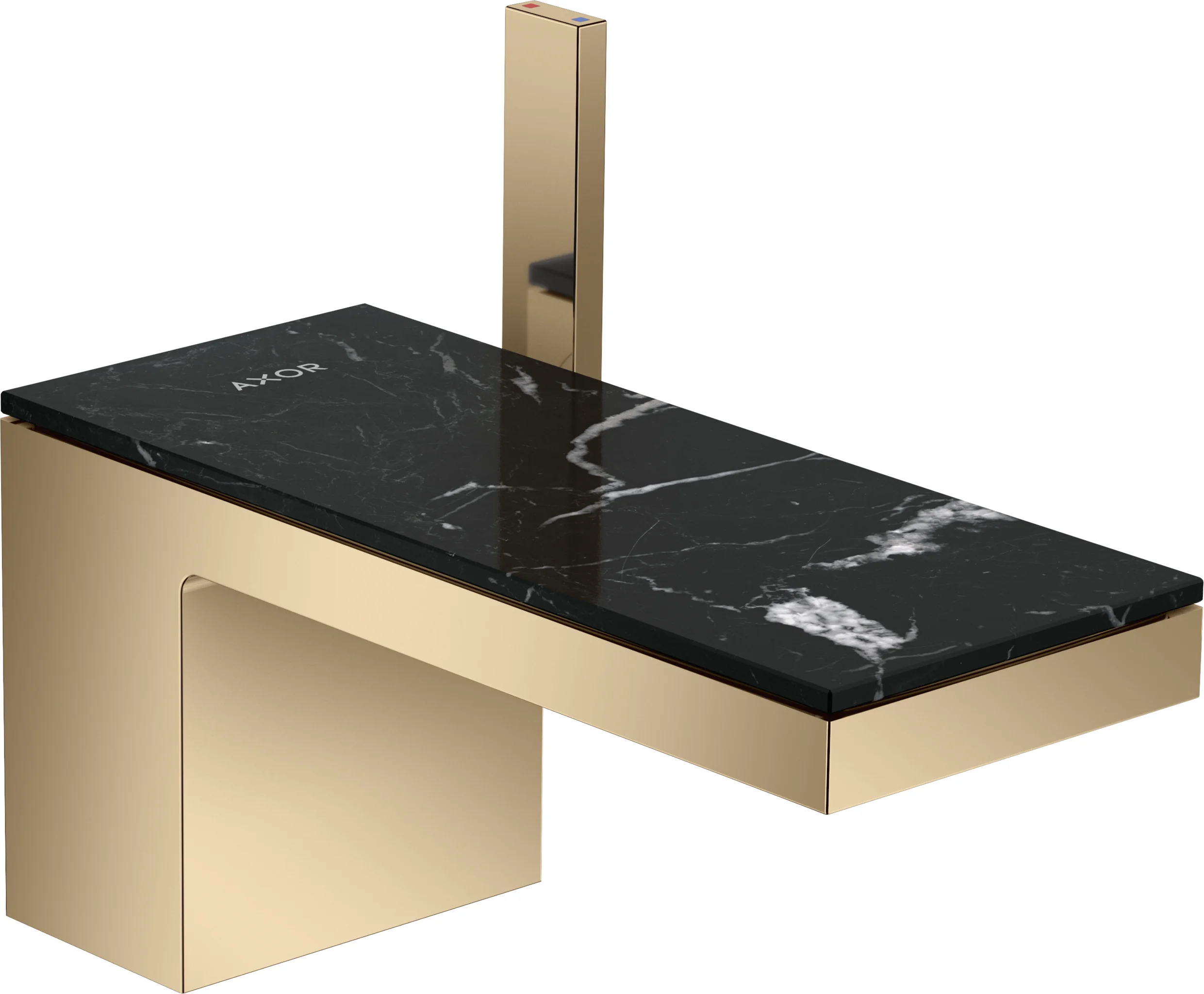 Hansgrohe AXOR MyEdition Platte 200 mm Marmor Nero Marquina abnehmbar