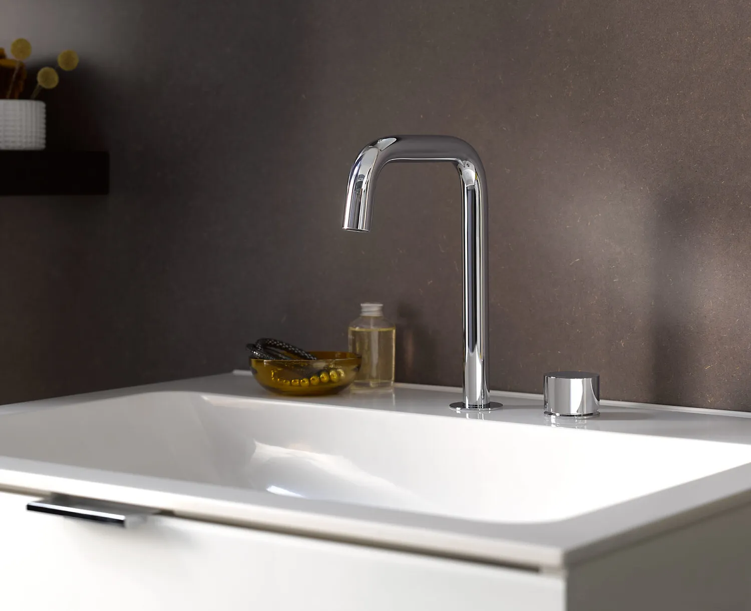 Waschtischarmatur evo, 2-Loch für Gäste-Waschtisch, chrom Waschtischarmatur evo, 2-Loch für Gäste-Waschtisch, chrom