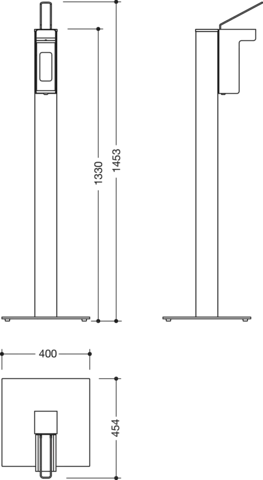 HEWI Desinfektionsspender „System 900“ 45,4 × 40 × 145,3 cm HEWI Desinfektionsspender „System 900“ 45,4 × 40 × 145,3 cm