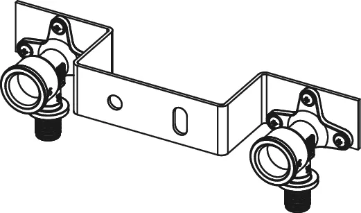 TECEflex Montageeinheit mit Wandscheiben 150 mm 16 × Rp1/2″, verz. Stahlhalter Siliziumbronze TECEflex Montageeinheit mit Wandscheiben 150 mm 16 × Rp1/2″, verz. Stahlhalter Siliziumbronze