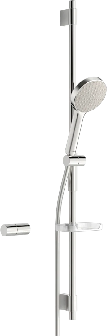 HansaACTIVEJET Wandstangen-Brausenset Hansaactivjet 8437 Chrom/Hellgrau 1-strahlig