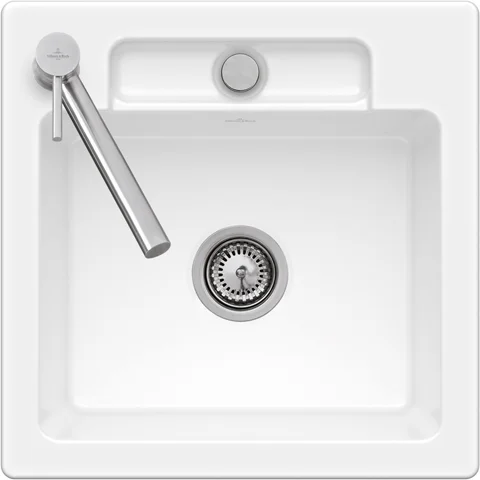 Villeroy & Boch Siluet 50 S Flat Spüle, 470x470mm, TitanCeram Ivory