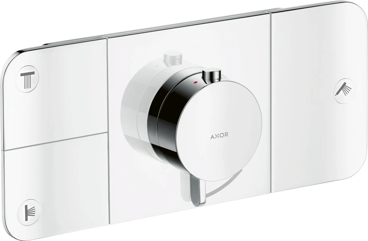 Hansgrohe AXOR One Thermostatmodul Unterputz, Chrom, 3 Verbraucher mit Eco-Funktion, max. Durchflussmenge 30 l/min bei 3 bar, inkl. Handbrause, Raindance und Seitenbrause Hansgrohe AXOR One Thermostatmodul Unterputz, Chrom, 3 Verbraucher mit Eco-Funktion, max. Durchflussmenge 30 l/min bei 3 bar, inkl. Handbrause, Raindance und Seitenbrause
