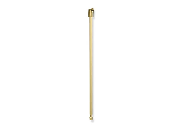 HEWI Bodenstütze System 900, Edelstahl PVD gold glänzend, Montagehöhe 760 mm, Länge 645 mm
