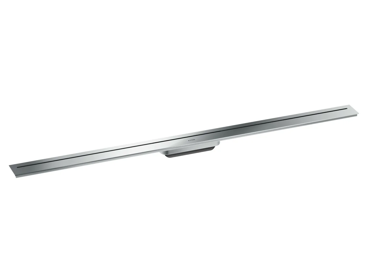 Hansgrohe AXOR Drain Fertigset Duschrinne, Chrom, 1.200 mm, höhenverstellbar bis 18 mm Fliesenstärke