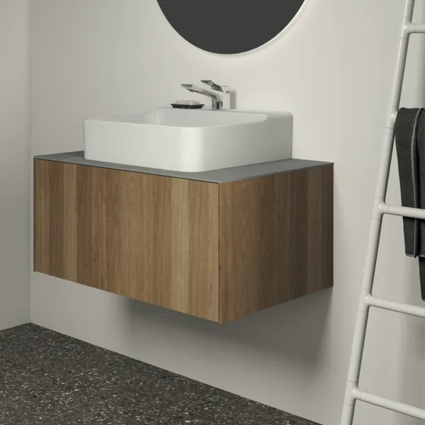Ideal Standard Waschtischunterschrank „Conca“ 80 × 36 × 50,5 cm Walnuss dunkel Furnier Ideal Standard Waschtischunterschrank „Conca“ 80 × 36 × 50,5 cm Walnuss dunkel Furnier