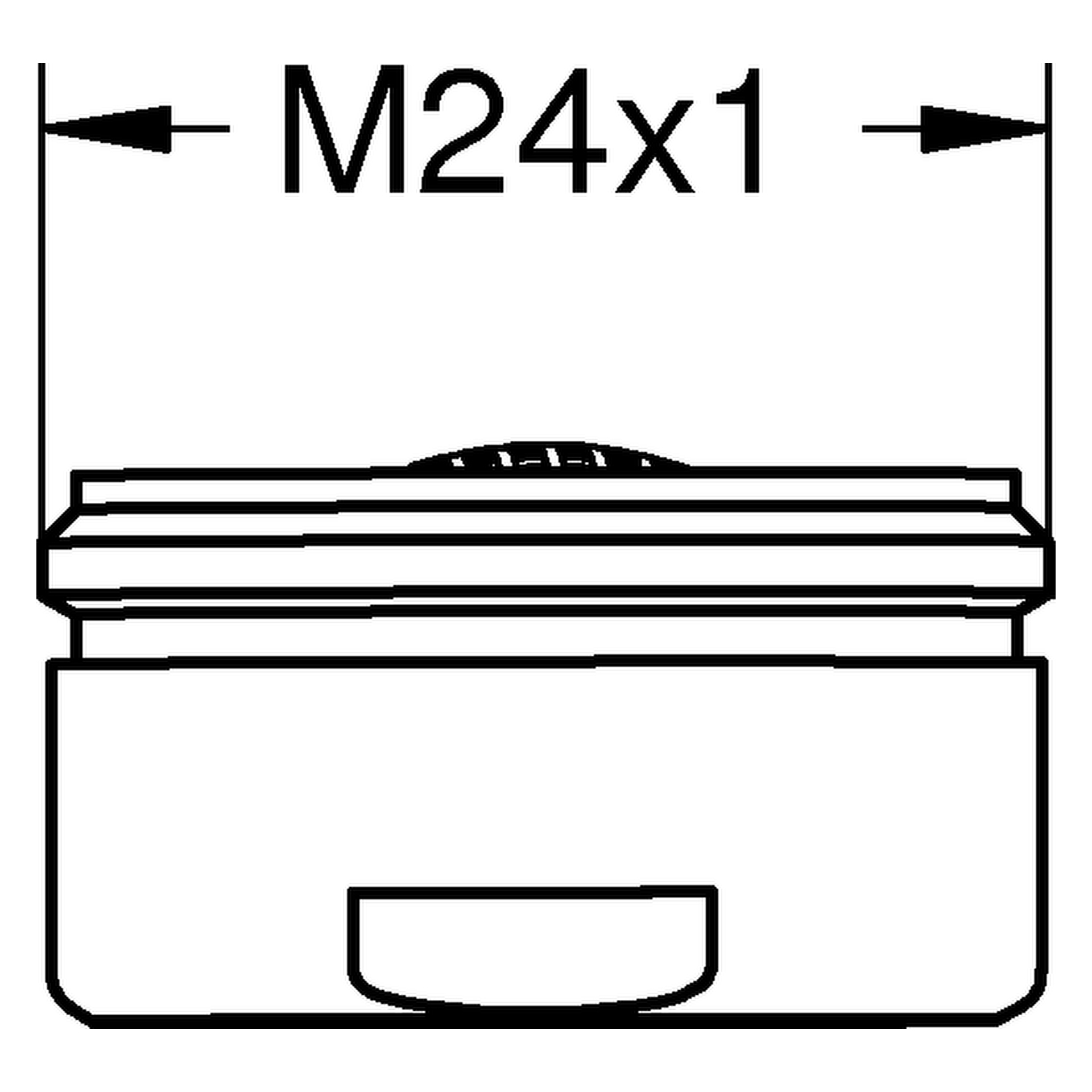 Mousseur 48159, Außengewinde, M 24 × 1, Durchflussklasse PCA, 5,7 l/min bei 3 bar, chrom