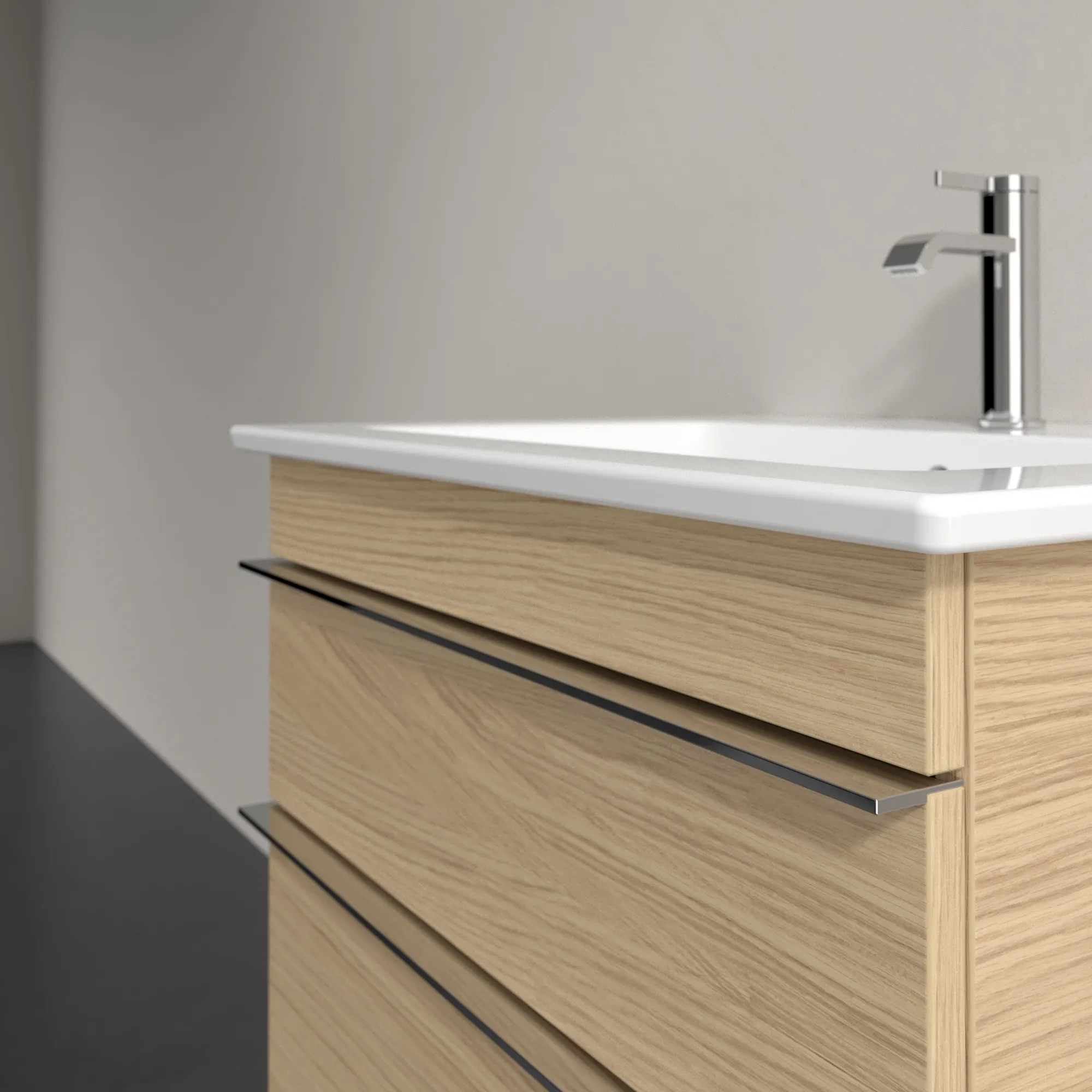 Villeroy & Boch Waschtischunterschrank „Venticello“ für Schrankwaschtisch 603 × 590 × 502 mm Nordic Oak, für Becken mittig
