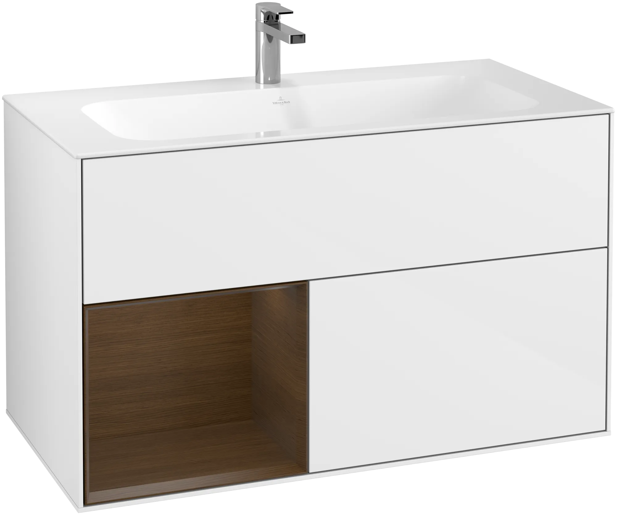 Villeroy & Boch Finion Waschbeckenunterschrank F03, 996x591x498mm, mit Beleuchtung, Holz Villeroy & Boch Finion Waschbeckenunterschrank F03, 996x591x498mm, mit Beleuchtung, Holz