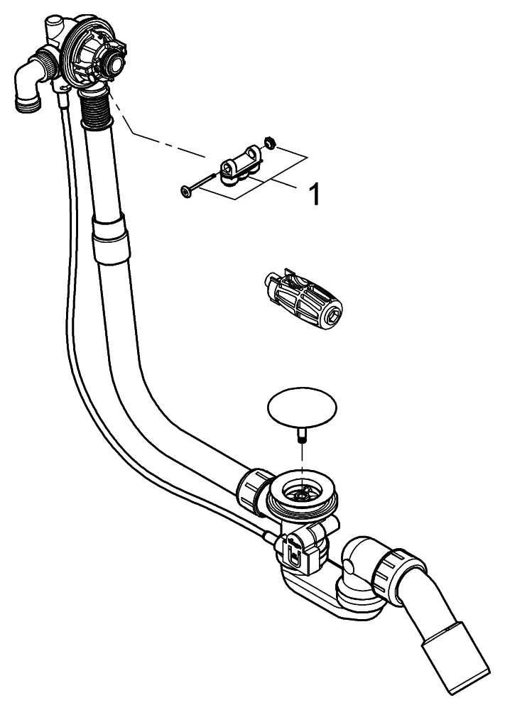 Wannenfüll- 28990, Ab- und Überlaufgarnitur Talentofill, für Normalbadewannen Wannenfüll- 28990, Ab- und Überlaufgarnitur Talentofill, für Normalbadewannen