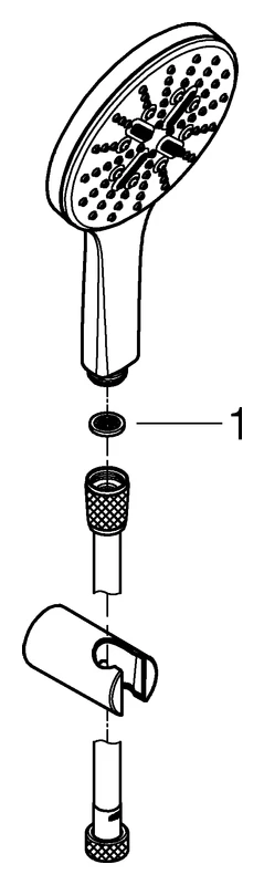 Grohe Rainshower SmartActive 130 Wandhalterset, 3 Strahlarten, moon white/chrom Grohe Rainshower SmartActive 130 Wandhalterset, 3 Strahlarten, moon white/chrom