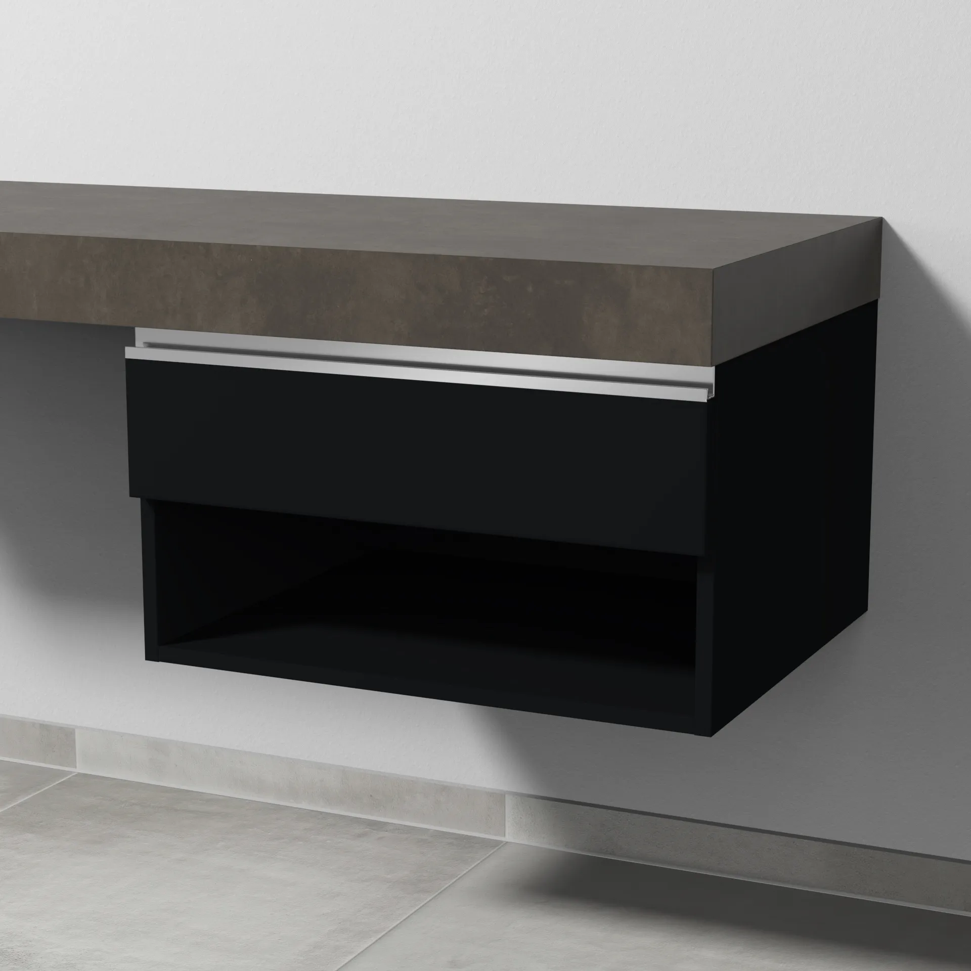 Sanipa Anbauschrank „2morrow“ 600 × 340 × 520 mm in Schwarz (matt)