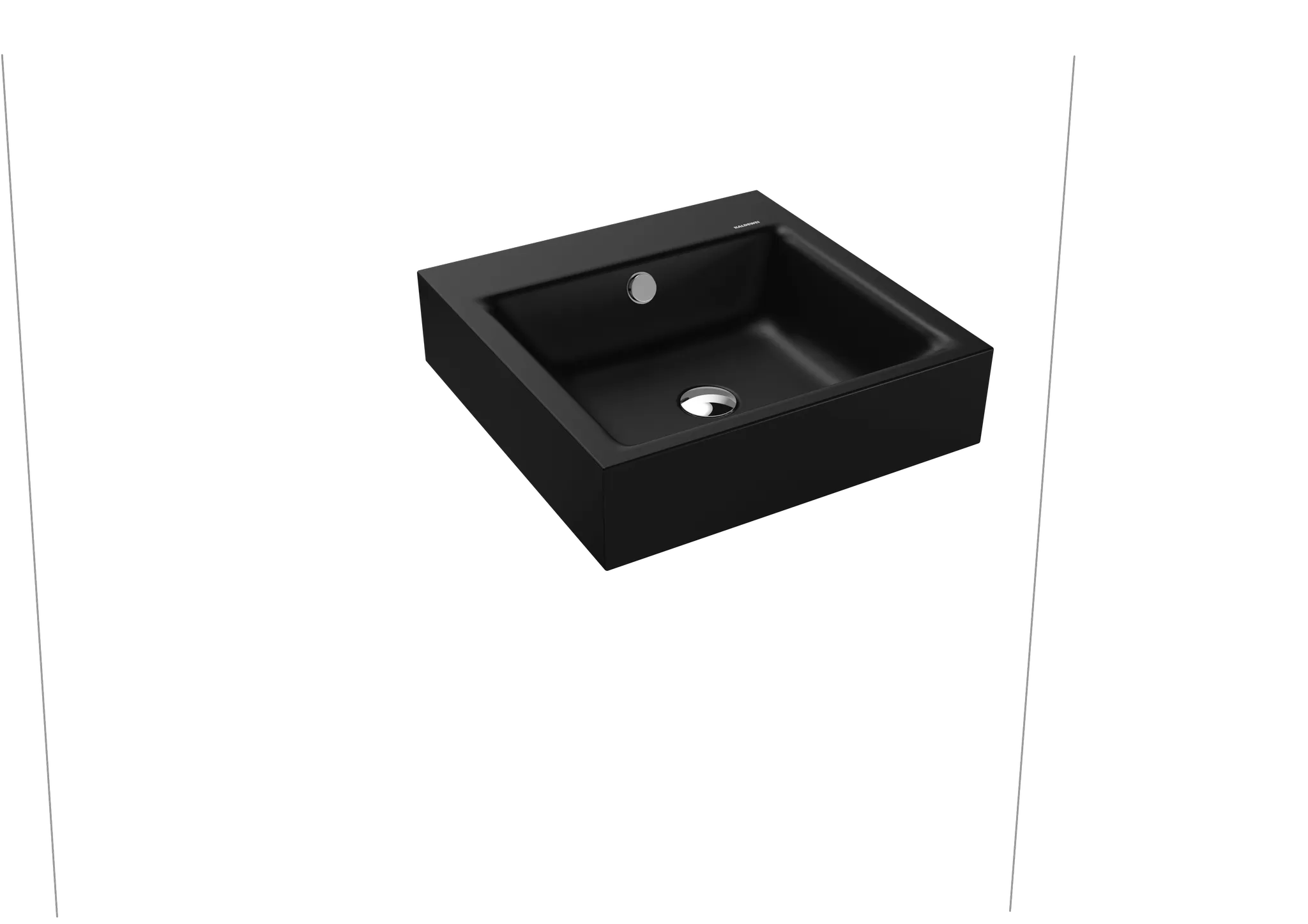 Wandwaschtisch „Puro“ 46 × 46 cm in cool grey 90, mit Perl-Effekt