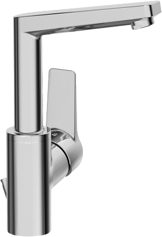 Einhand-Waschtischarmatur „Twist“ Ausladung 130 mm in Chrom Einhand-Waschtischarmatur „Twist“ Ausladung 130 mm in Chrom