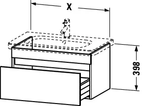 Duravit Waschtischunterschrank wandhängend „DuraStyle“ 58 × 39,8 × 44,8 cm Duravit Waschtischunterschrank wandhängend „DuraStyle“ 58 × 39,8 × 44,8 cm