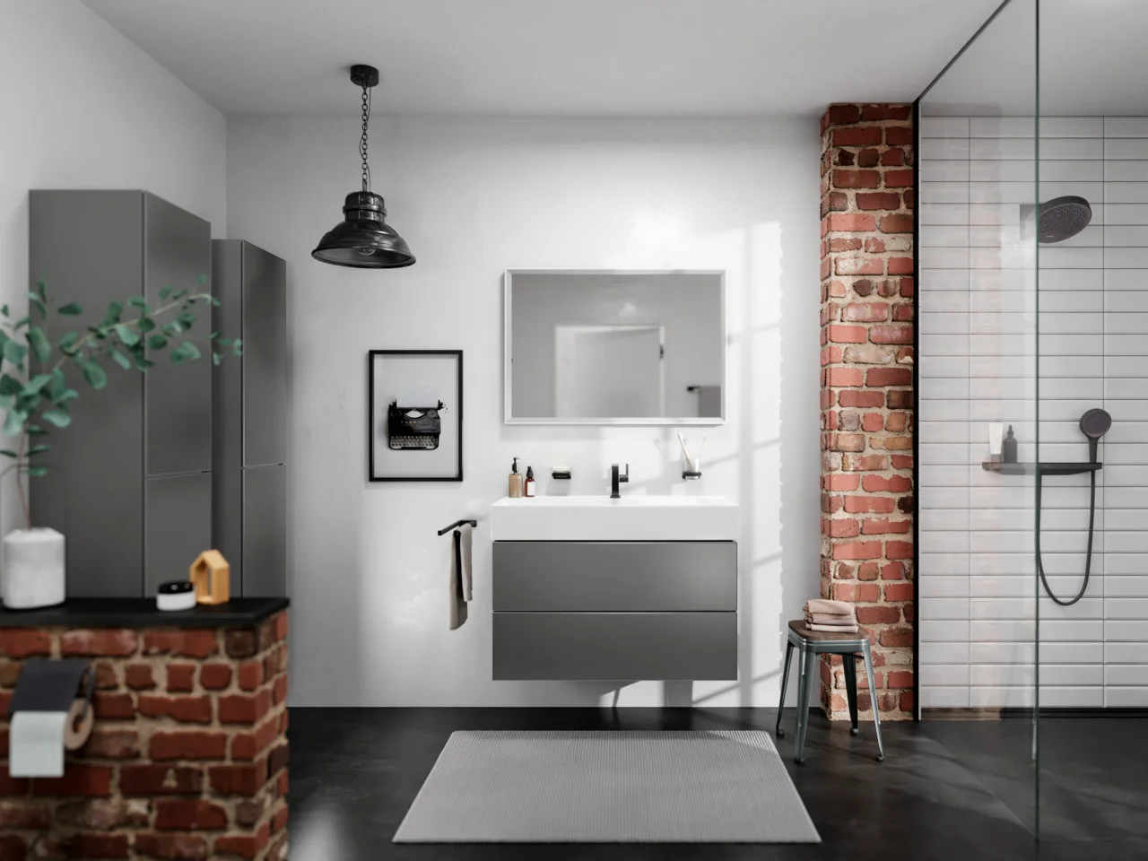 Hansgrohe Xarita E Spiegel 1000/700/50 mit LED-Beleuchtung, kapazitiver Berührungssensor, Mattweiß