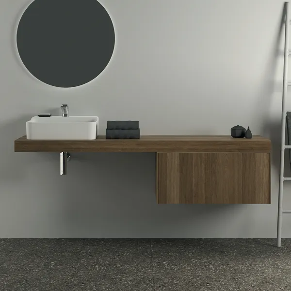 Ideal Standard Waschtischunterschrank „Conca“ 80 × 36 × 50,5 cm Walnuss dunkel Furnier Ideal Standard Waschtischunterschrank „Conca“ 80 × 36 × 50,5 cm Walnuss dunkel Furnier