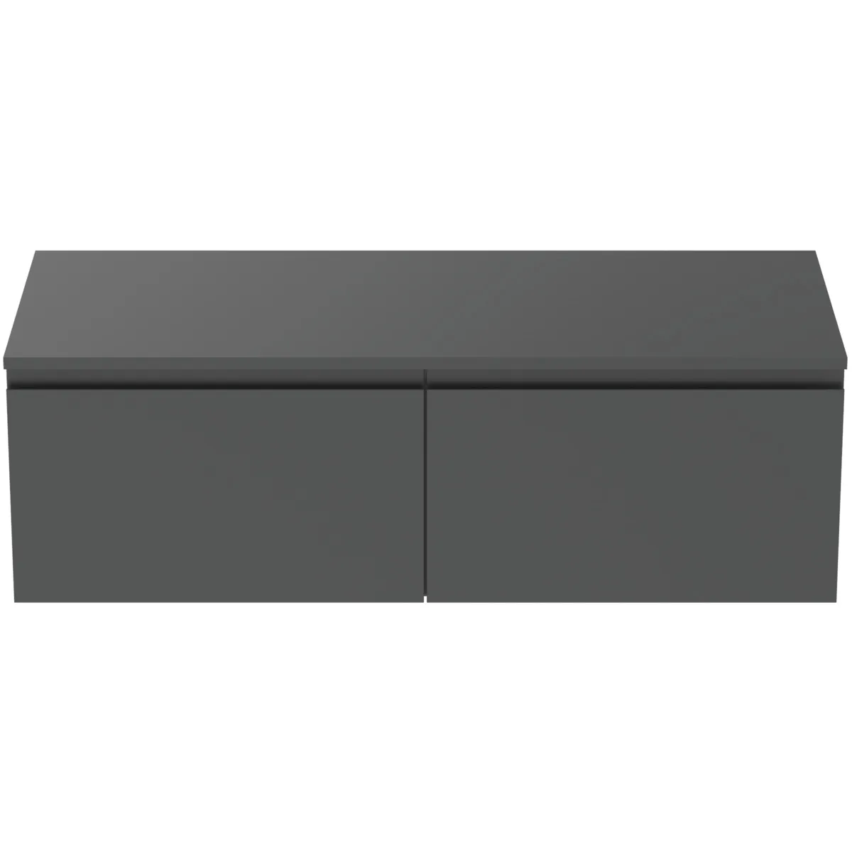 Ideal Standard Waschtischunterschrank Finesse, Anthrazit matt, 1202x505x378 mm, 2 Schubladen mit Softclose-Mechanismus