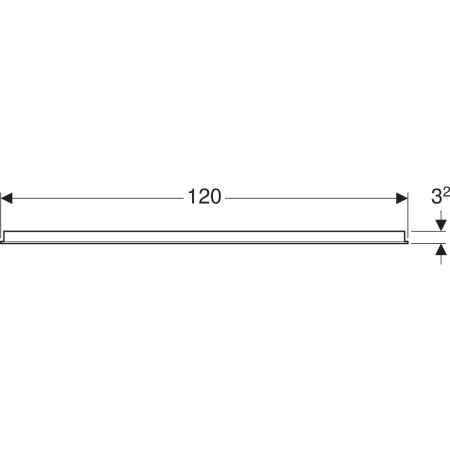 Geberit Option Basic Square Lichtspiegel - Aluminium eloxiert, 120x70 cm, LED-Beleuchtung oben