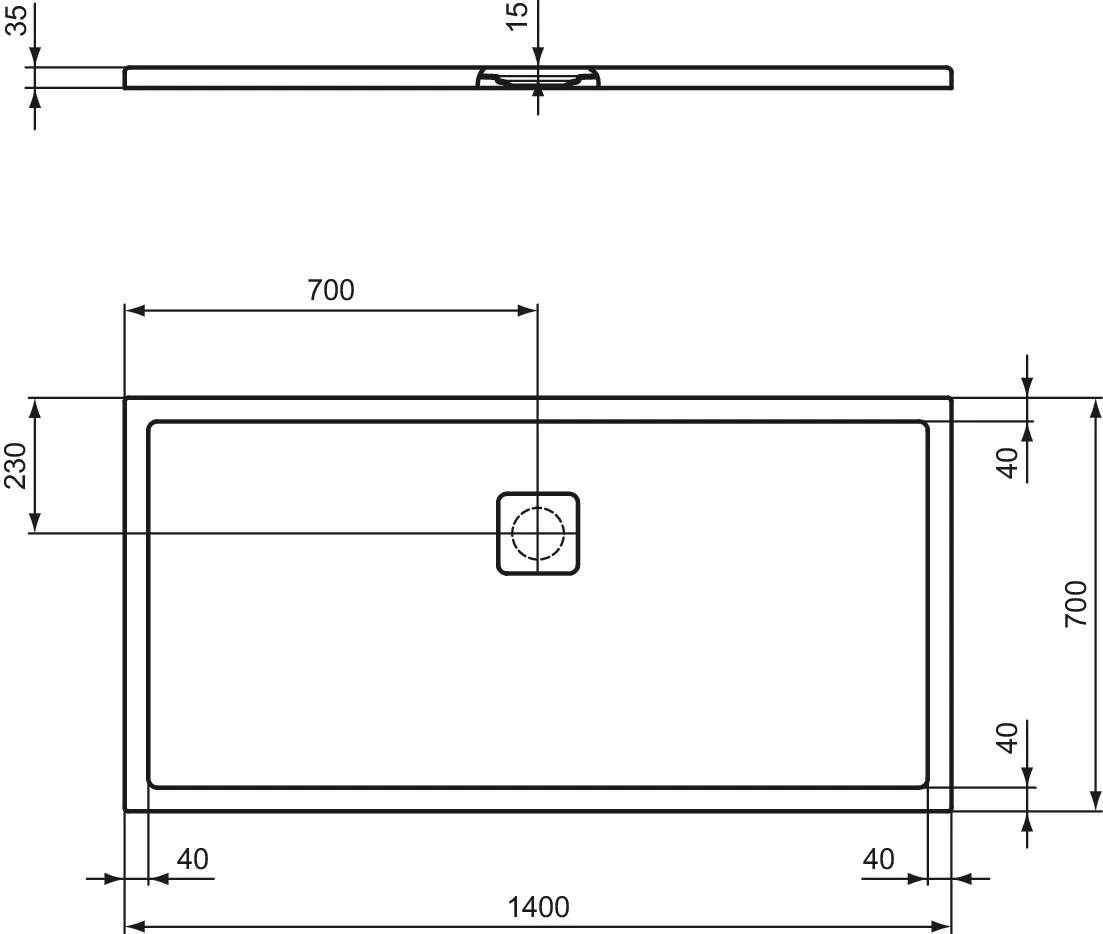Ideal Standard Duschwanne „UltraFlatEvo“