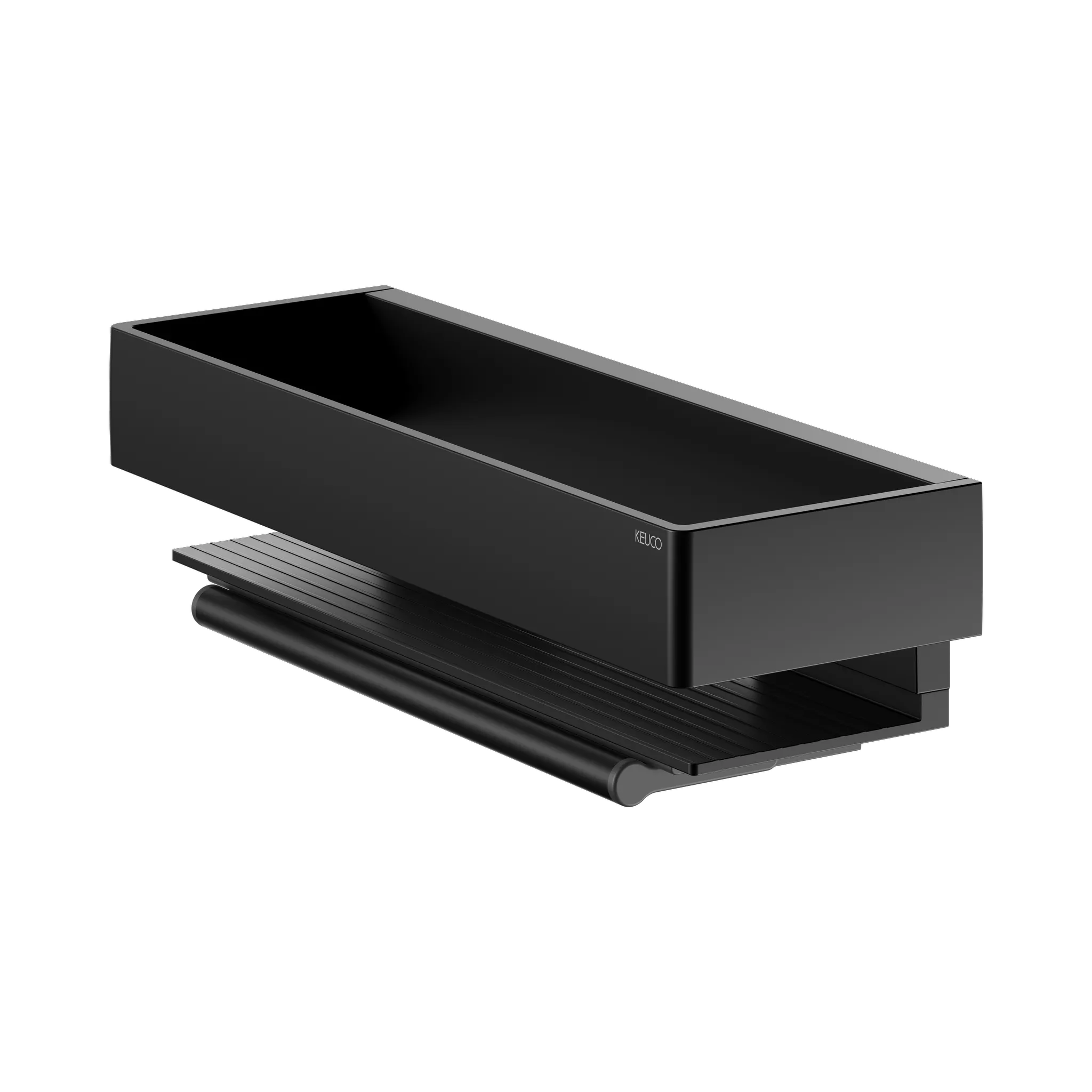KEUCO EDITION 11 Duschablage mit Glasabzieher schwarz matt KEUCO EDITION 11 Duschablage mit Glasabzieher schwarz matt