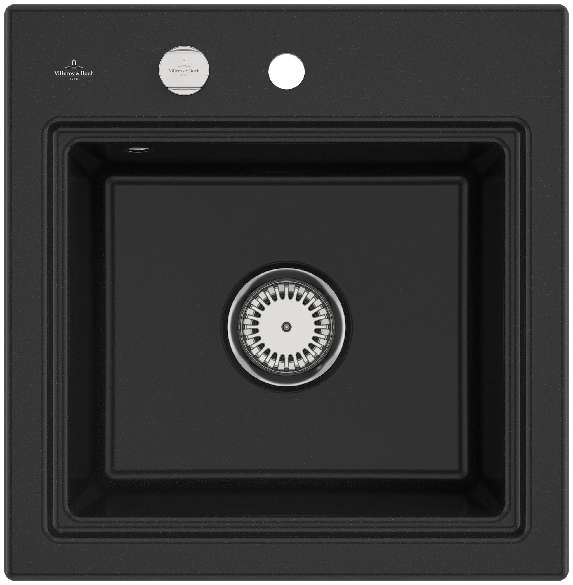 Villeroy & Boch Einbauspüle Subway Style 50 S, Chromite CeramicPlus, 500x510 mm, Höhe 220 mm, Wanneneinbaumaß 460x470 mm