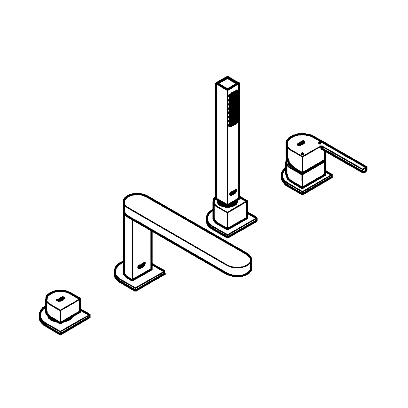 Grohe Plus 4-Loch-Einhand-Wannenkombination Grohe Plus 29307_3 supersteel Grohe Plus 4-Loch-Einhand-Wannenkombination Grohe Plus 29307_3 supersteel