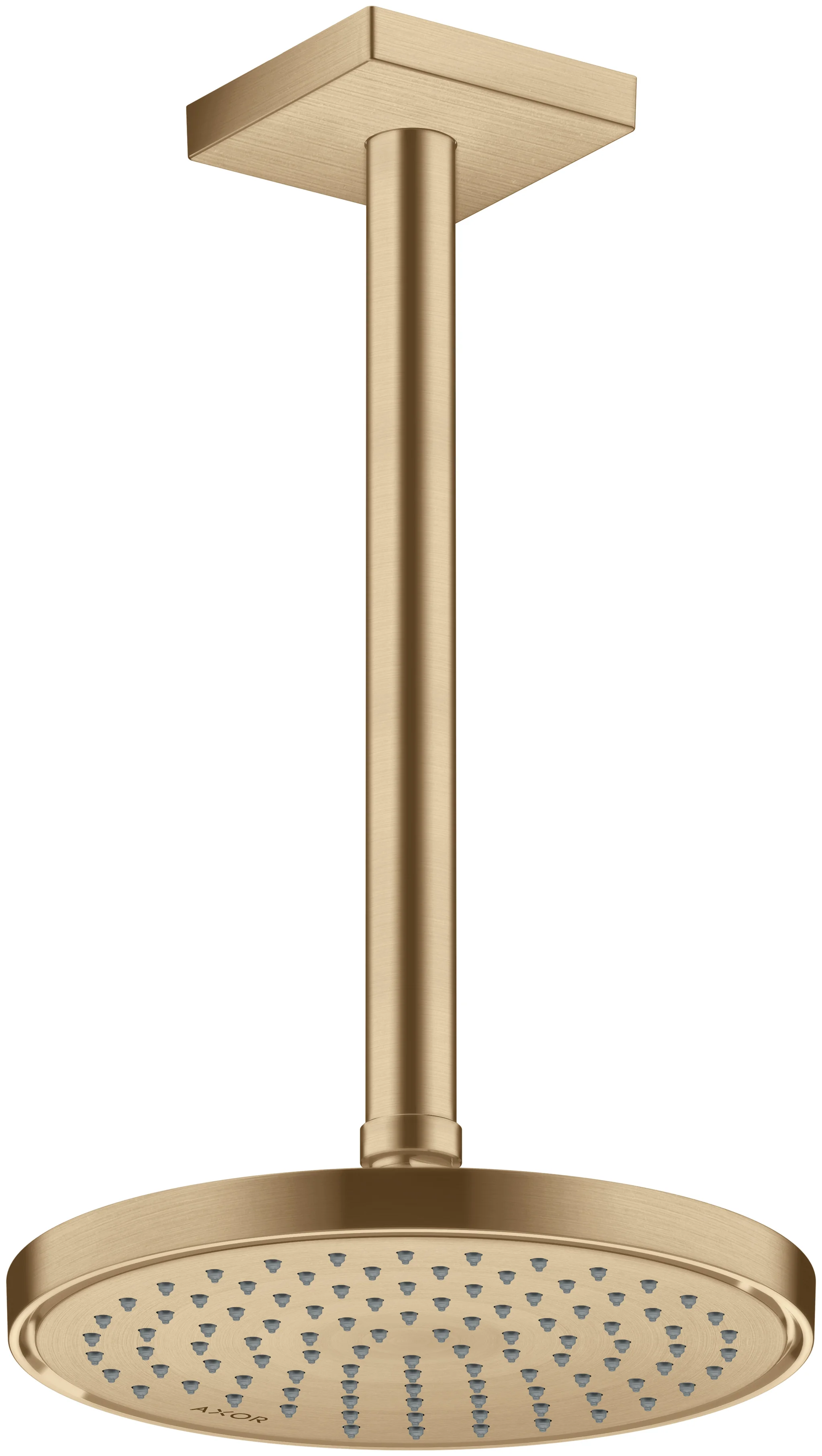 Hansgrohe AXOR ShowerSolutions Kopfbrause 220 1jet EcoSmart Brushed Bronze, 220 mm, verstellbarer Winkel, abnehmbar zur Reinigung, G 1/2 Anschluss Hansgrohe AXOR ShowerSolutions Kopfbrause 220 1jet EcoSmart Brushed Bronze, 220 mm, verstellbarer Winkel, abnehmbar zur Reinigung, G 1/2 Anschluss