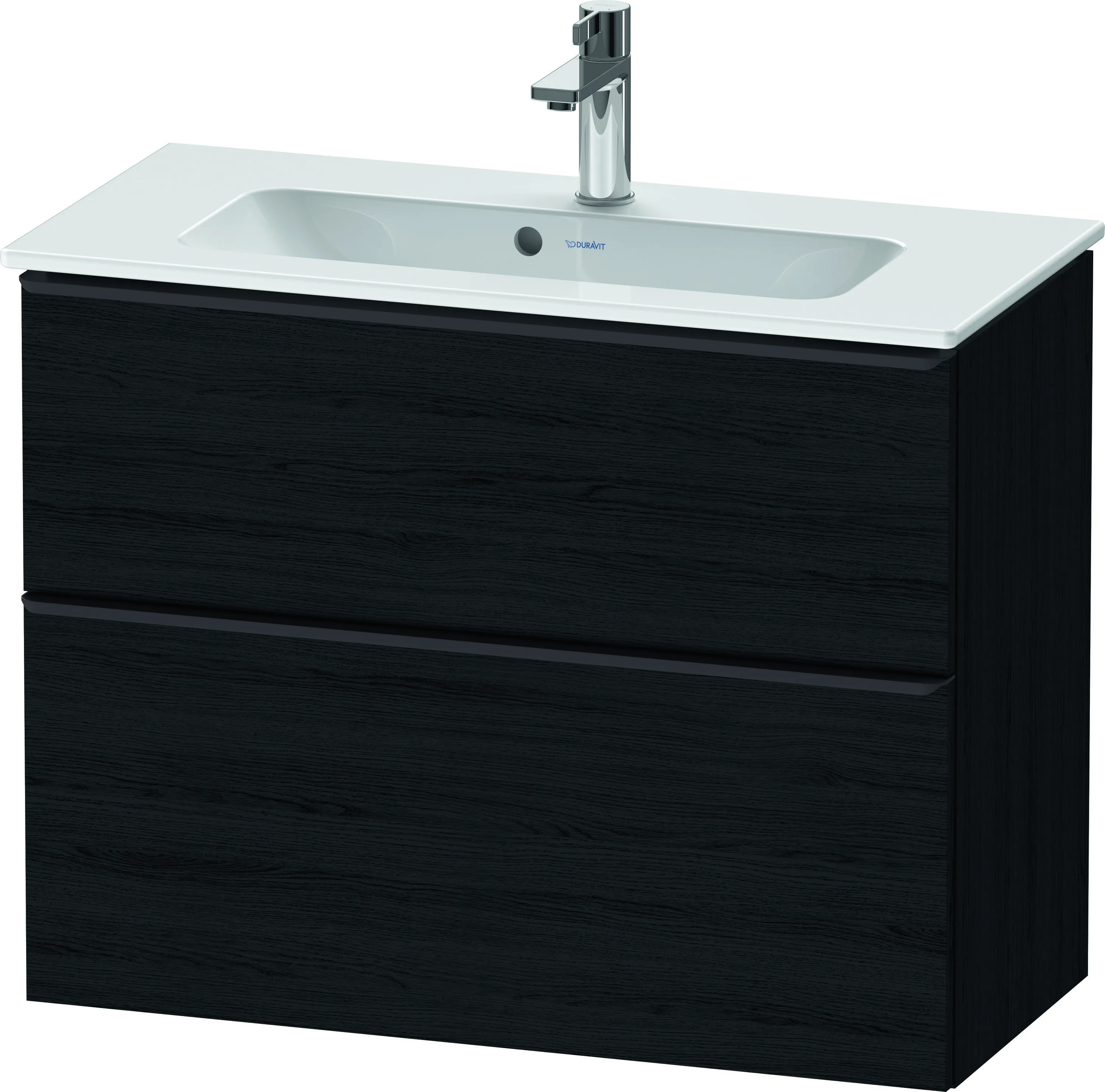 Duravit Waschtischunterschrank wandhängend „D-Neo“ 81 × 62,5 × 37,2 cm Eiche Schwarz