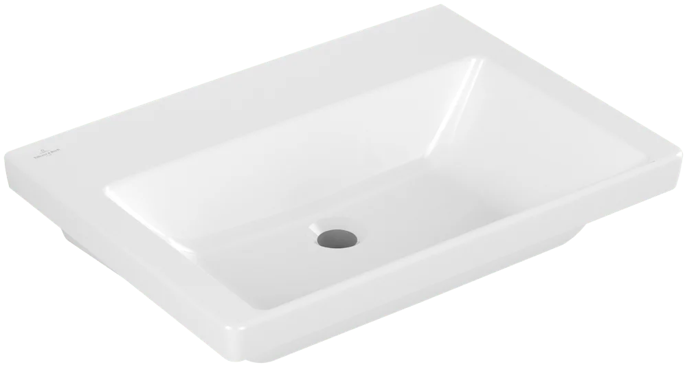 Villeroy & Boch Subway 3.0 Schrankwaschtisch, 650x470x165mm, weiß Alpin, TitanCeram, glänzend, Wandmontage