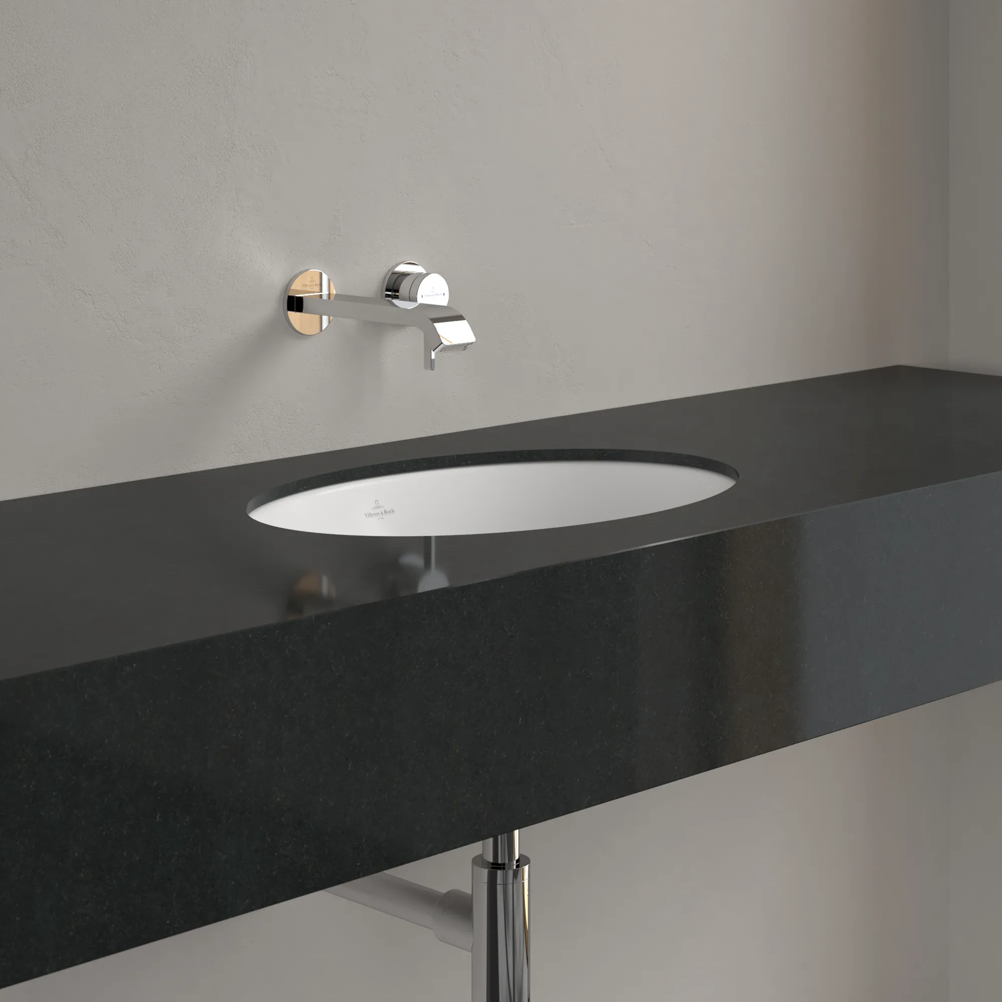 Villeroy & Boch Unterbauwaschbecken Loop & Friends, oval, Stone White CeramicPlus, 485 x 325 x 215 mm, TitanCeram, matt, ohne Überlauf Villeroy & Boch Unterbauwaschbecken Loop & Friends, oval, Stone White CeramicPlus, 485 x 325 x 215 mm, TitanCeram, matt, ohne Überlauf