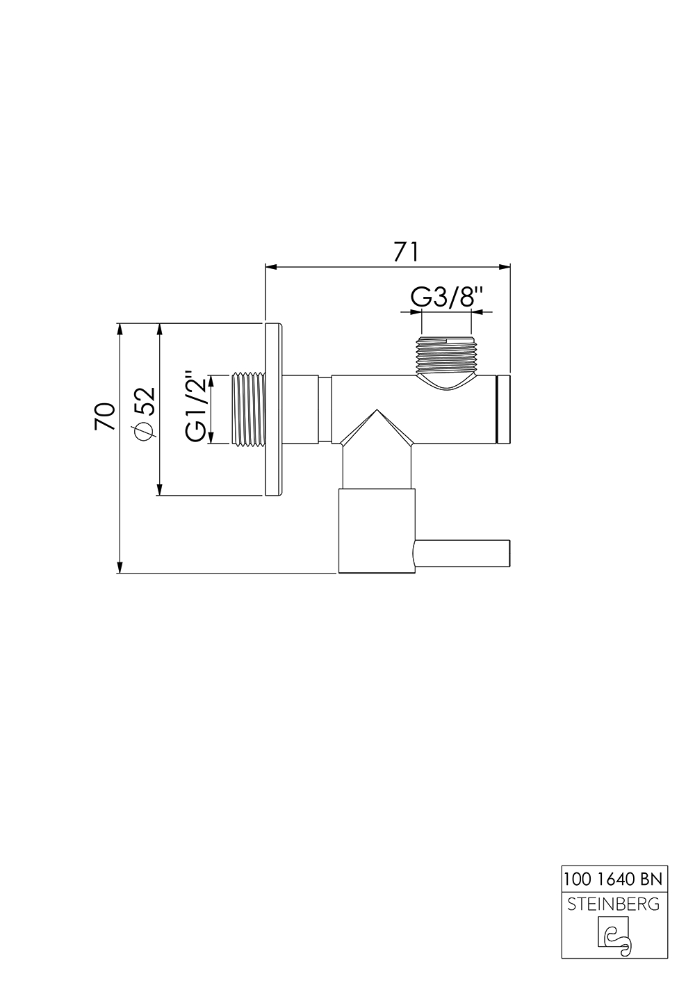 Universal Eckventil ½″ Universal Eckventil ½″