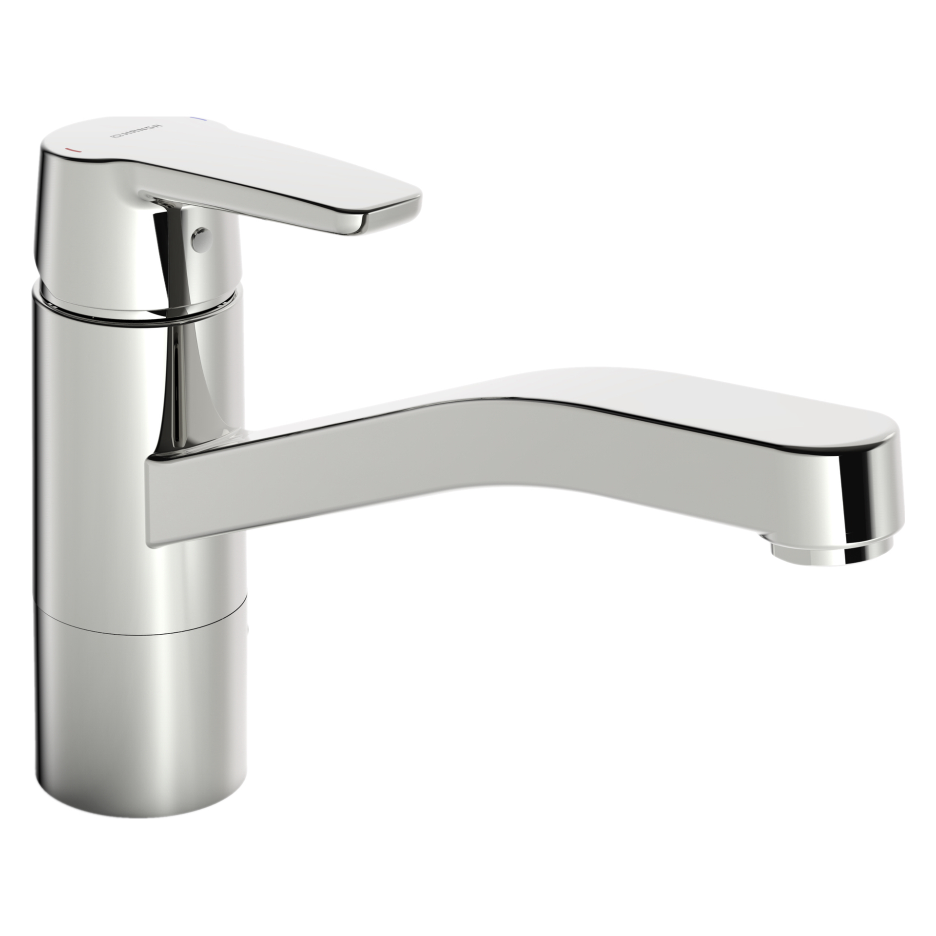 Hansa Einhand-Küchenarmatur Niederdruck „Polo“ Ausladung 215 mm in chrom Hansa Einhand-Küchenarmatur Niederdruck „Polo“ Ausladung 215 mm in chrom