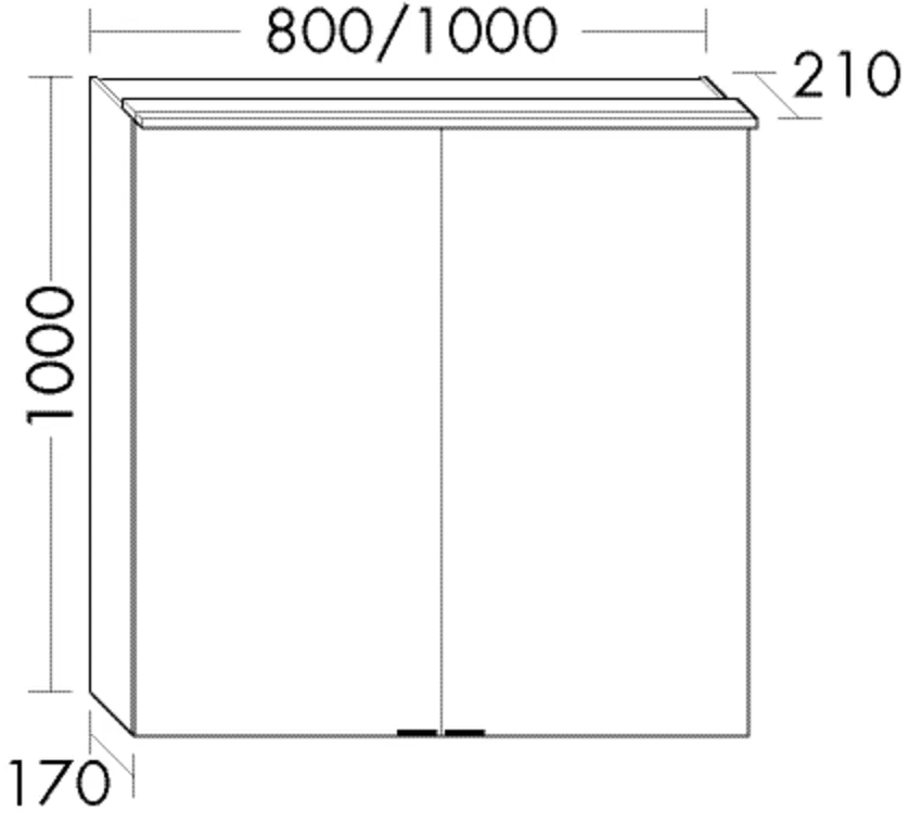 Spiegelschrank rc40Solitaire von burgbad - beidseitig verspiegelt, LED-Aufsatzleuchte 4000 K, 170 mm tief, 1000x1000 mm Spiegelschrank rc40Solitaire von burgbad - beidseitig verspiegelt, LED-Aufsatzleuchte 4000 K, 170 mm tief, 1000x1000 mm