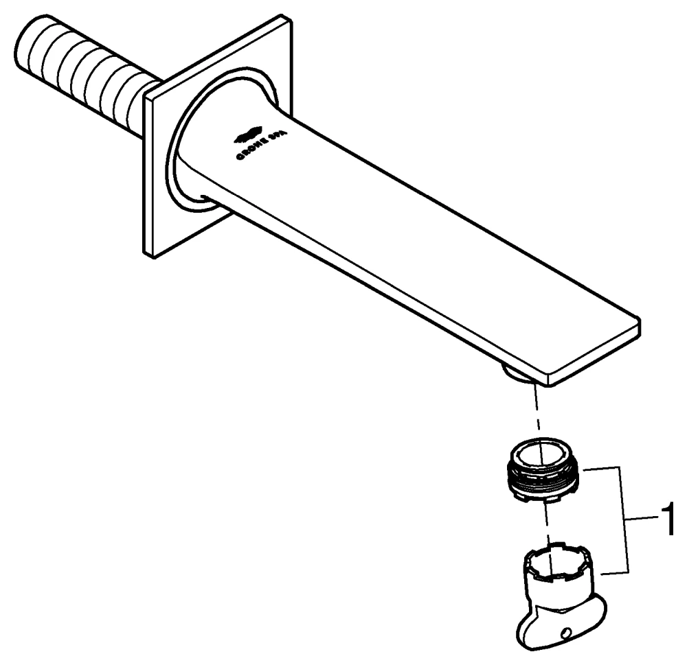 Grohe Allure Wanneneinlauf, Wandmontage, chrom Grohe Allure Wanneneinlauf, Wandmontage, chrom